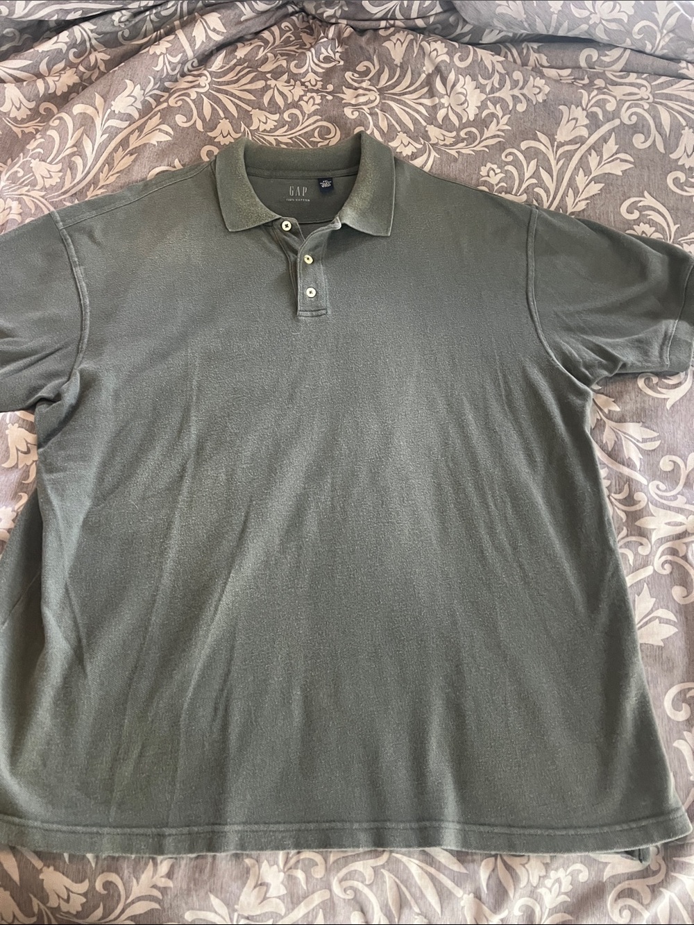GAP Olive Green Short-Sleeve Polo